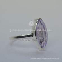 Natural Amethyst Gemstone Bezel Ring, Wholesale 925 Sterling Silver Bezel Jewelry Supplier